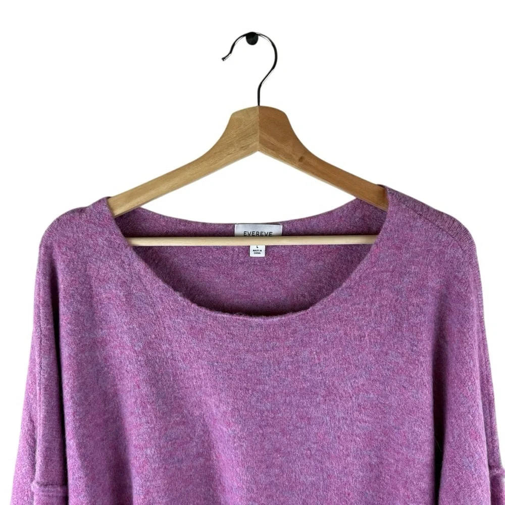 Evereve Sweater Jessie Off The Shoulder Pullover Sz Large Soft Cozy
